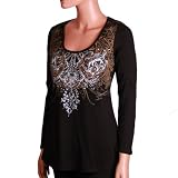 RXB Women's Long-Sleeve Embellished Top