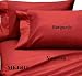 METRO Egyptian cotton 500 Thread Count Solid Sateen 4 Pc Comforter Set - Burgundy Queen.