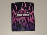 Harley-davidson Pink Logo w/ Flames Fleece Blanket Throw