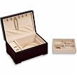 Handcrafted Italian Inlay Burlwood Jewelry Chest