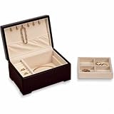 Handcrafted Italian Inlay Burlwood Jewelry Chest