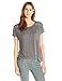 Paper + Tee Women's Short Sleeve Lace Trim Shoulder Top
