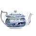 Spode Blue Italian Earthenware 8-Cup Tea Pot and Cover
