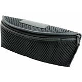 G&G Black Mesh Zipper Glasses Sunglasses Case W/ Belt Loops