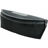 G&G Black Mesh Zipper Glasses Sunglasses Case W/ Belt Loops