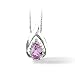 Created Pink Sapphire and Diamond Accent Pendant