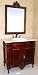 37 King George Vanity - Antica Classica Drop-in Bowl - Chestnut Finish