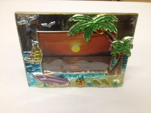 4 X 6 Plated Picture Frame Tropical Scene