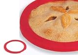 William Bounds Sili Gourmet Reusable Silicone Pie Crust Protector, Red