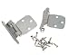 Amerock BP7929-26 Variable Overlay Modern Face Mount Self Closing Hinge, Polished Chrome, 2-Pack