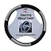 Car Steering Wheel Cover - Black/Aluminium Look