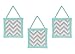 Turquoise and Gray Chevron Zig Zag Wall Hanging Accessories by Sweet Jojo Designs