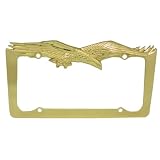 3D Flying Golden Eagle Car Truck SUV Chrome License Plate Frame 