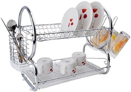 Alpine Cuisine Chrome-plated Plate Holder Dish Rack, AI13659