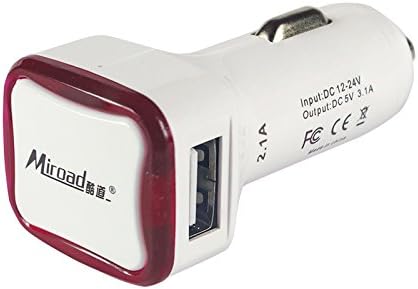 Car Charger Miroad Dual USB Quick Charge 2.1A Auto Adapter Power Drive for Apple iPhone and Android Devices (High Output) C8 (Red)