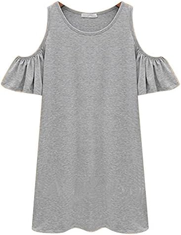 Your Gallery Women's Cut Out Batwing Sleeve Open Shoulder Mini Blouse Dress XXXL Grey