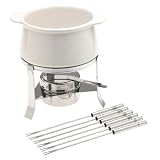Chantal 1-3 4-Cup Ceramic Fondue Set, White by Chantal