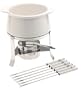 Chantal 1-3/4-Cup Ceramic Fondue Set, White