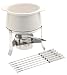 Chantal 1-3/4-Cup Ceramic Fondue Set, White