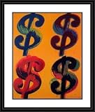 $ (4), 1982 by Andy Warhol - Framed Artwork