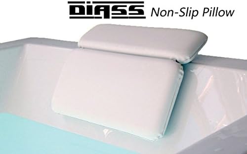 Diass Spa Bath Hot Tub Pillow with Suction Cups,Waterproof Foam Construction Bath Pillow with 2-Panel Design for Shoulder &amp; Neck Support Fits All Hot Tub