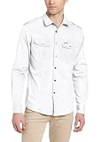 Marc Ecko Cut & Sew Mens Solid Poplin Military Shirt