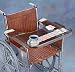 Molded Clear Lap TrayMolded from scratch-resistant translucent plastic so lower extremities are visible through tray. Features 1'(2.5cm) molded rims and a recessed area for cup or glass. Comes with 2' (5cm) D-ring hook & loop straps, and a back strap. Fits standard and desk arm wheelchairs. Back strap recommended for use with desk arm.Product photo may not exactly match the product offered for sale. Please refer to the product description.