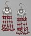 VINTAGE look red chandelier earrings REAL CORAL antique
