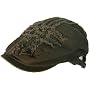 Cotton Ivy Scally Cap Distressed Fabric Frayed Seam Grommet Stud Top Newsboy Hat Golf Punk Flat Adjustable Driver
