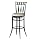 Hillsdale Hudson 30-Inch Swivel Bar Stool, Black Finish with Stone Faux-Suede Fabric