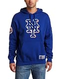 MLB Men's New York Mets Be Proud Long Sleeve Hooded Fleece Pullover, Deep Royal/Black, Large