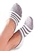 VERO MONTE 4 Pairs Womens No Show Athletic Socks Cotton Liners Non-Slip Grips