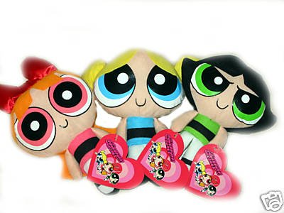Powerpuff Girls Blossom Buttercup Bubbles 3 Plush Doll