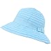 Kids 4-8 UPF 50+ Sun Beach Vacation Hat Ribbon Light Blue