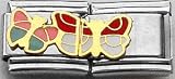 Clearly Charming Butterflies Animal Theme Italian Charm Link Bracelet
