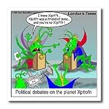 Londons Times Funny Society Cartoons - Alien Political Debates - Iron on Heat Transfers