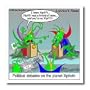 Londons Times Funny Society Cartoons - Alien Political Debates - Iron on Heat Transfers