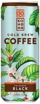 Kohana, Ready To Drink Cold Brew Coffee; Volcanic Black, Pack of 12, Size - 8 FZ, Quantity - 1 Case