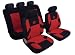 Cosmos Precision 14406 Full Set of Car Seat Covers - Red