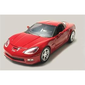 2007 C6 Z06 Victory Red Corvette 1/24 Scale Diecast Car