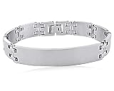 Men's Stainless Steel High Polish Medical ID Bracelet, 8.5