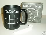 Konitz Tic Tac Toe Ceramic Chalkboard Coffee Mug - Play A Game On The Mug!