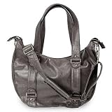 Ju Ju Be Behave Earth Leather Diaper Bag, Steel/Lilac