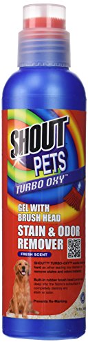 SHOUT PETS Turbo Oxy Stain & Odor Remover Gel with Brush head