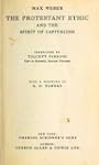 The Protestant ethic and the spirit o...