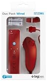 PACK POIGNEE ET TELECOMMANDE DE JEU ROUGE POUR WII