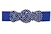 TFJ Women Fashion Blue Belt Elastic Hip Waist Stretch Plus M L Xl White Polka Dots