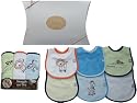 Frenchie Mini Couture Jungle Bib and Hooded Bath Towel Gift Set, Boy