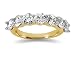 2.45 Prong Set 7 Stone Diamond Wedding Band in 14K Yellow Gold