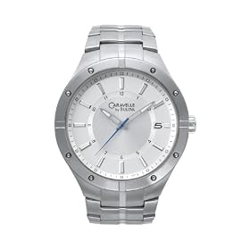 Caravelle by Bulova Mens 43B116 Silver Dial Bracelet Watch